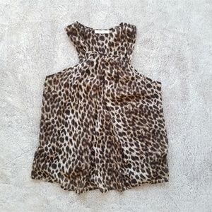 Leopard Halter Blouse